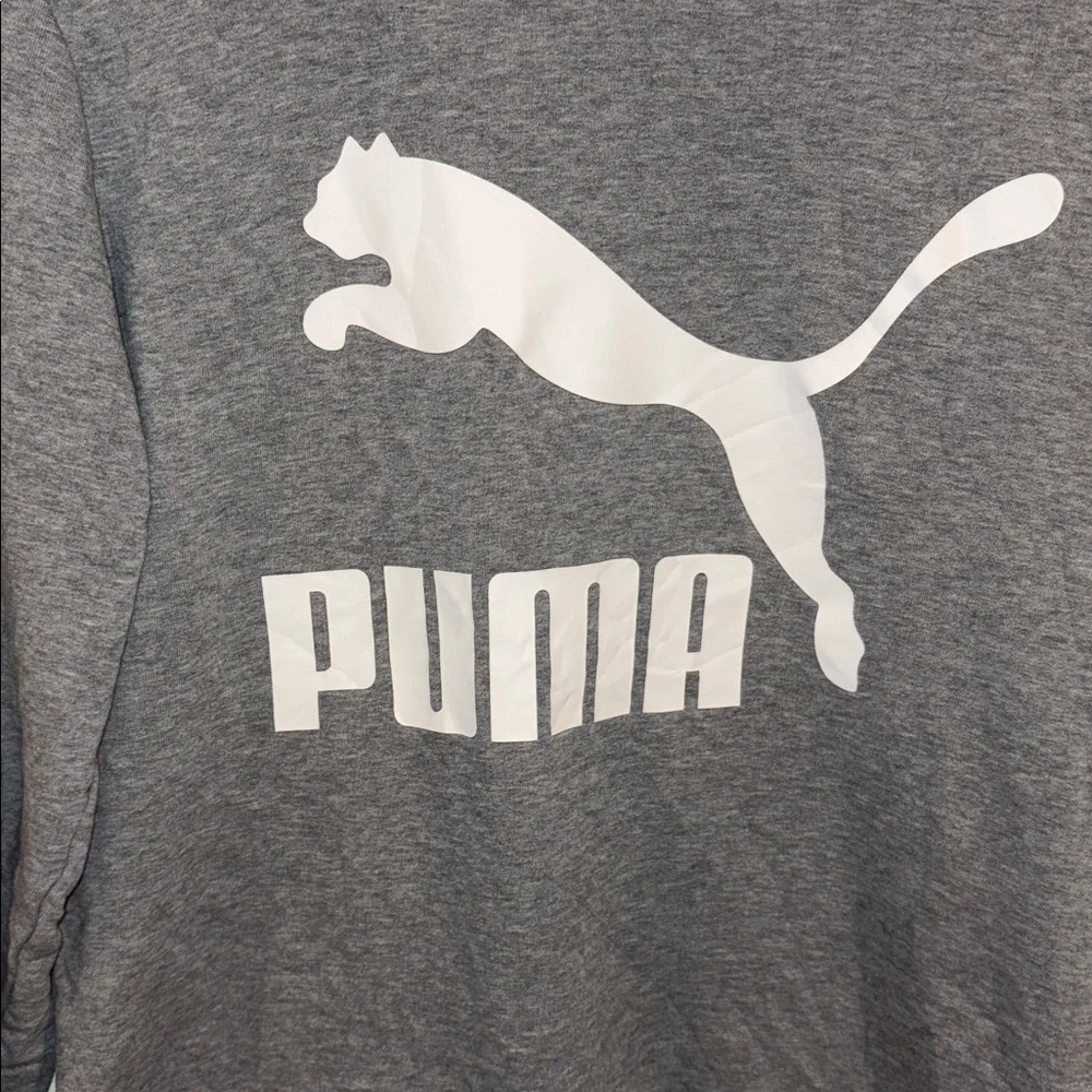 Puma Men's Crewneck Gray Sweater Small